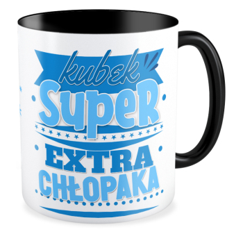 kubek SUPER EXTRA CHŁOPAKA czarny